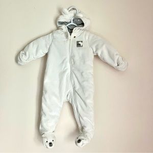 Carter's Simple Joy Baby Girls Fleece Footed Jumpsuit Pram  Size 6 - 9 M